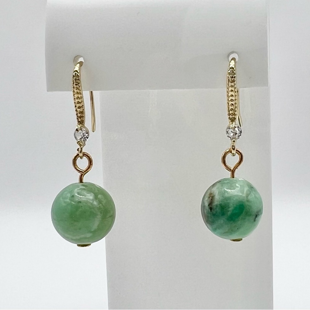 GREEN CALCITE EARRINGS